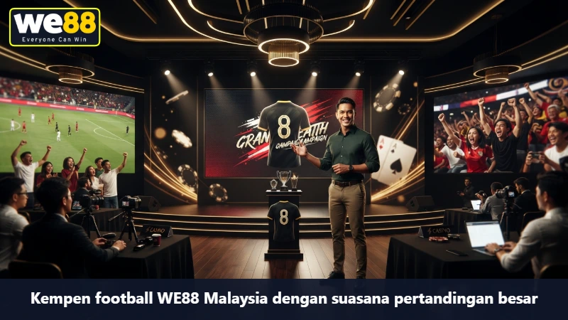 Kempen football WE88 Malaysia dengan suasana pertandingan besar