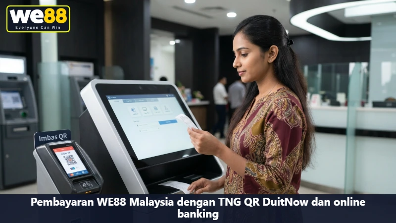 Pembayaran WE88 Malaysia dengan TNG QR DuitNow dan online banking